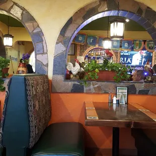 Nice decor!  Sports at the bar.