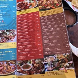 a menu for a mexican restaurant