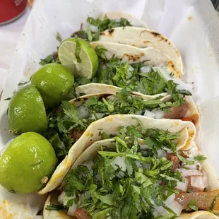 taco lengua and barbacoa