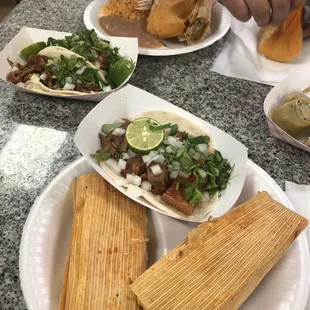 Lunch Time - Tamales and Tacos