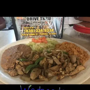 CHICKEN FAJITA PLATE