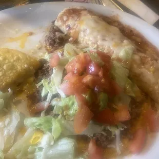 Combo number 6.  Taco, tostada, and enchilada