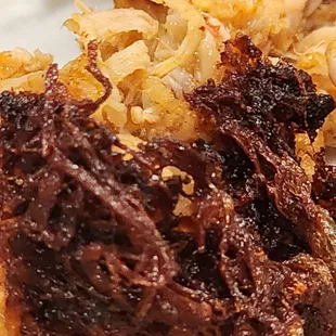 The end of a chicken flauta.