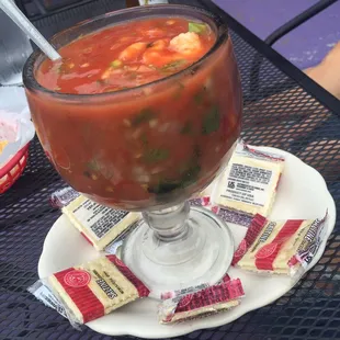 Spicy and refreshing shrimp cocktail!!