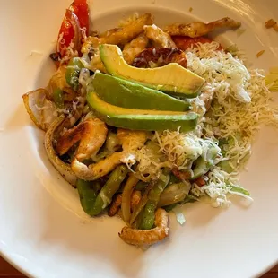 Fajita Bowl Dinner with grilled chicken