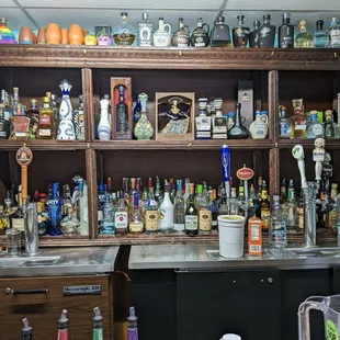 a bar filled with liquor