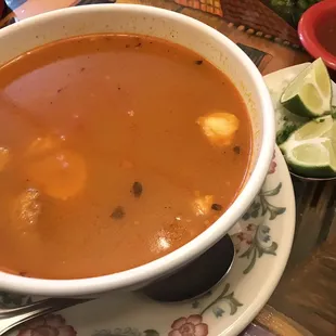 Menudo with lots of goodies inside