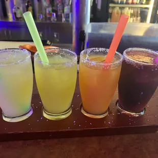 three different drinks