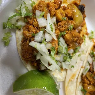 Shredded beef tacos