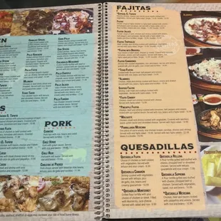 a menu for a mexican restaurant