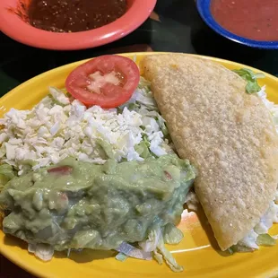 a plate of mexican food