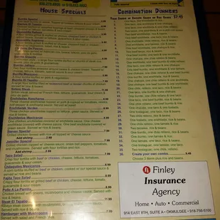 Menu as of 6/12/2017.