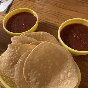 Tortilla chips and delicious salsa