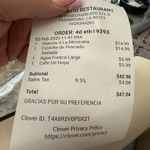 Good prices for brunch
