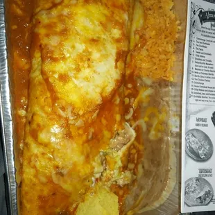 super burrito was kinda like a super enchilada instead