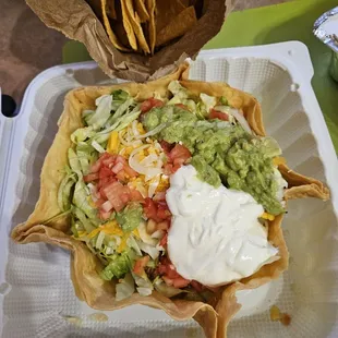 Taco Salad Cazuela $16 ground beef