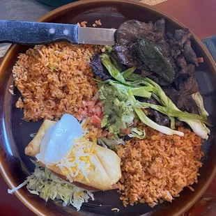 Carne asada y más. Giant plate