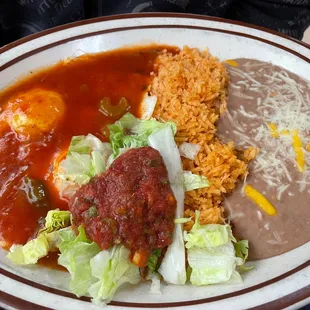 a plate of mexican food