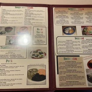 sushi and sashimi, menu