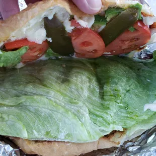 torta con milanesa de pollo (Mexican breaded chicken sub)