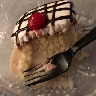 Tres leeches cake was super sweet but yummy if you share the guilt