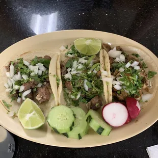 Cow tongue taco