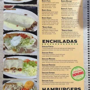 tacos, menu