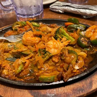 a plate of food on a table