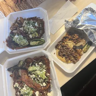 Best Quesotacos with beef brisket, and asada/chorizo mixture!