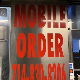 Mobile order is a great option