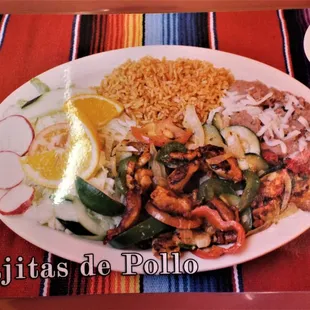 Fajitas Pollo $9.50