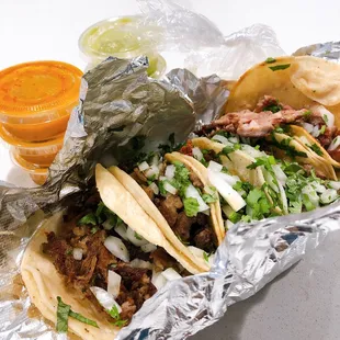 two tacos and a drink