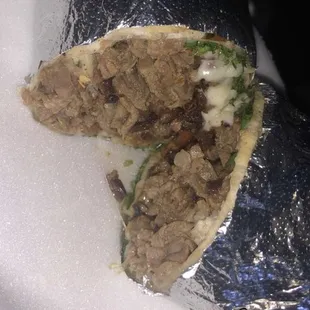 Carne asada burrito!  (I requested it without beans and rice)