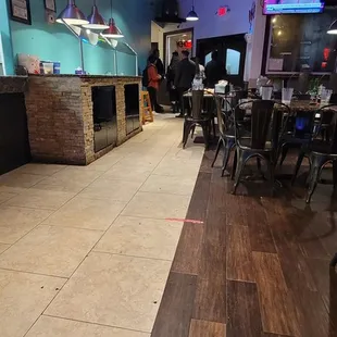 the inside of a restaurant