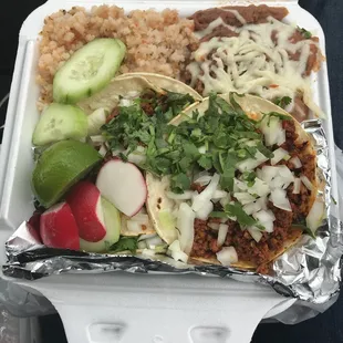 a close up of a container of food