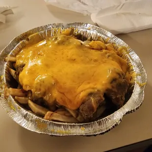 Pork chili fries  yummy