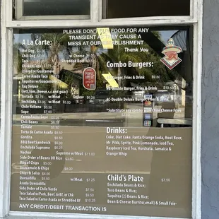 Updated menu 7/26/24