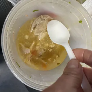 Caldo de pollo/ NO VEGGIES NOTHING!!!!!!