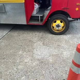  fire truck with its door open