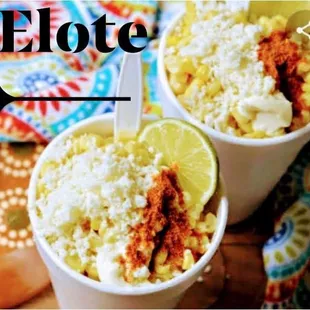 Elote (corn in cup)