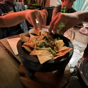 Guac and chips with the kids! They love it