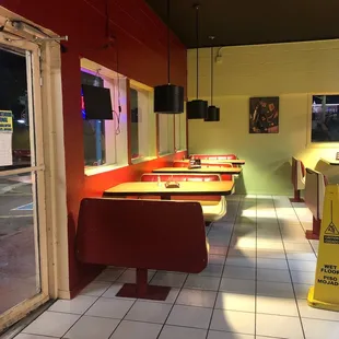 the interior of a restaurant