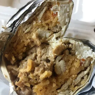 Pollo asado burrito - hit the spot!
