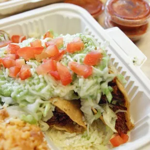 Crispy tacos plate