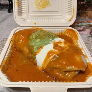 Wet super burrito