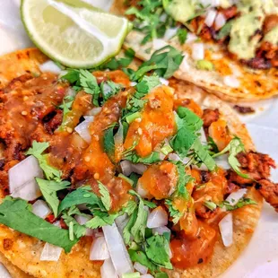 Tacos de asada y al pastor