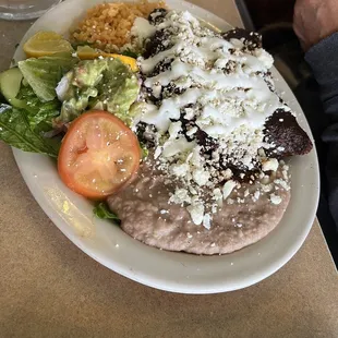 Chicken mole  enchiladas