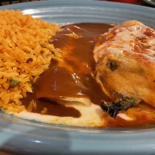 a plate of mexican food