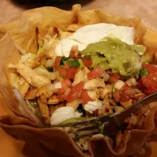 Grilled chicken taco salad