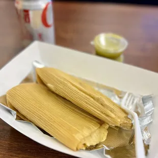 Chicken salsa verde tamales